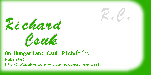 richard csuk business card